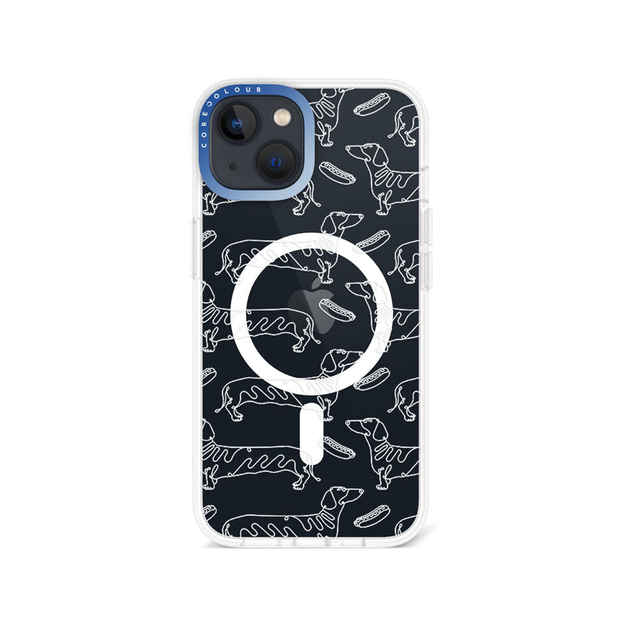 iPhone 14 Sausage Dog Minimal Line Phone Case Magsafe Compatible - CORECOLOUR AU