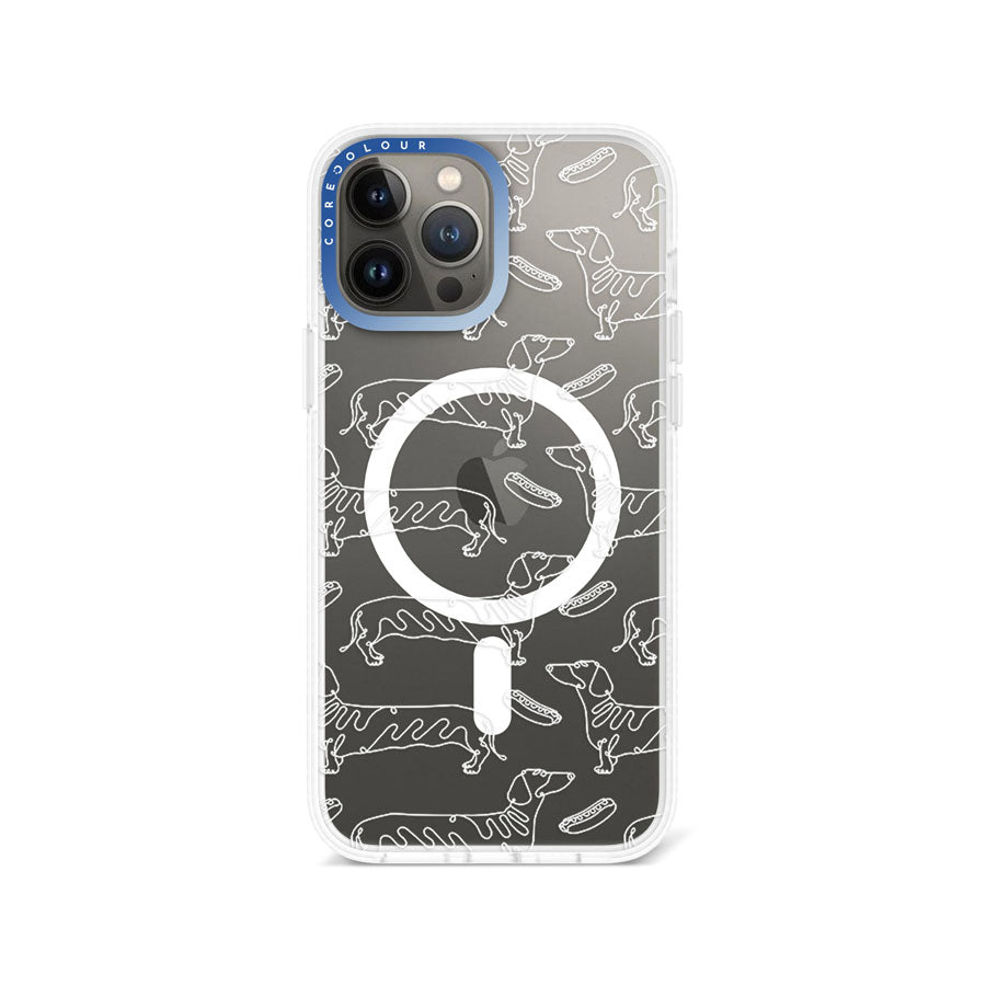 iPhone 13 Pro Max Sausage Dog Minimal Line Phone Case Magsafe Compatible - CORECOLOUR AU