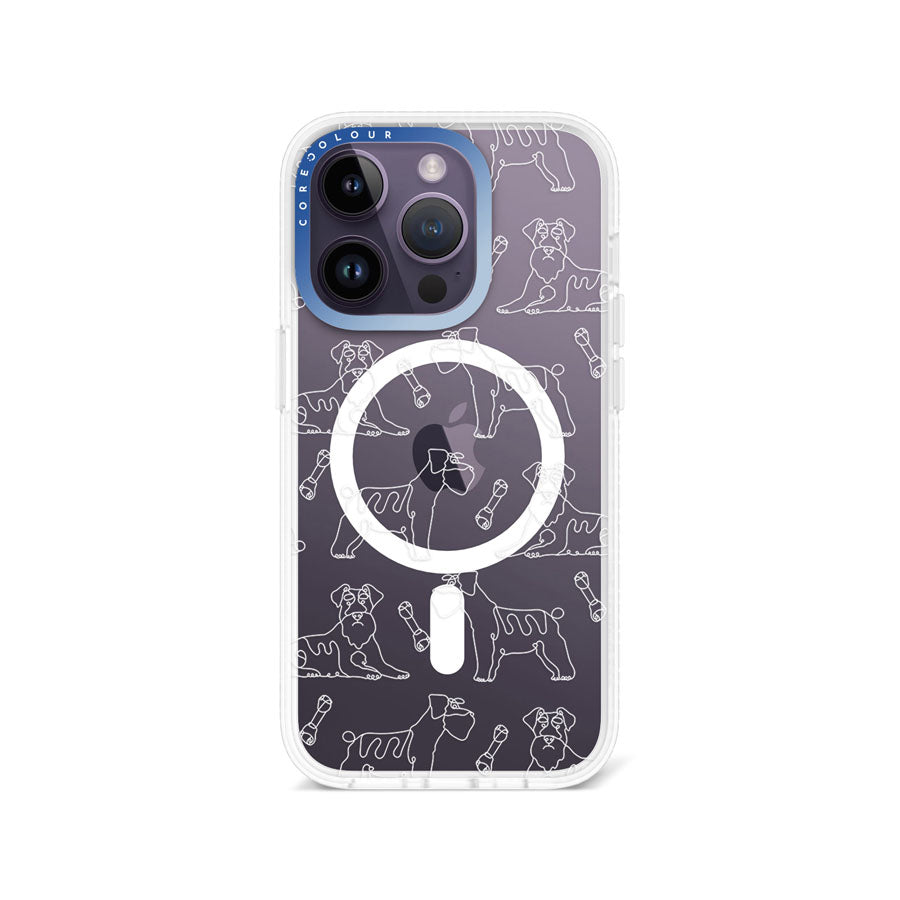 iPhone 14 Pro Schnauzer Minimal Line Phone Case MagSafe Compatible - CORECOLOUR AU