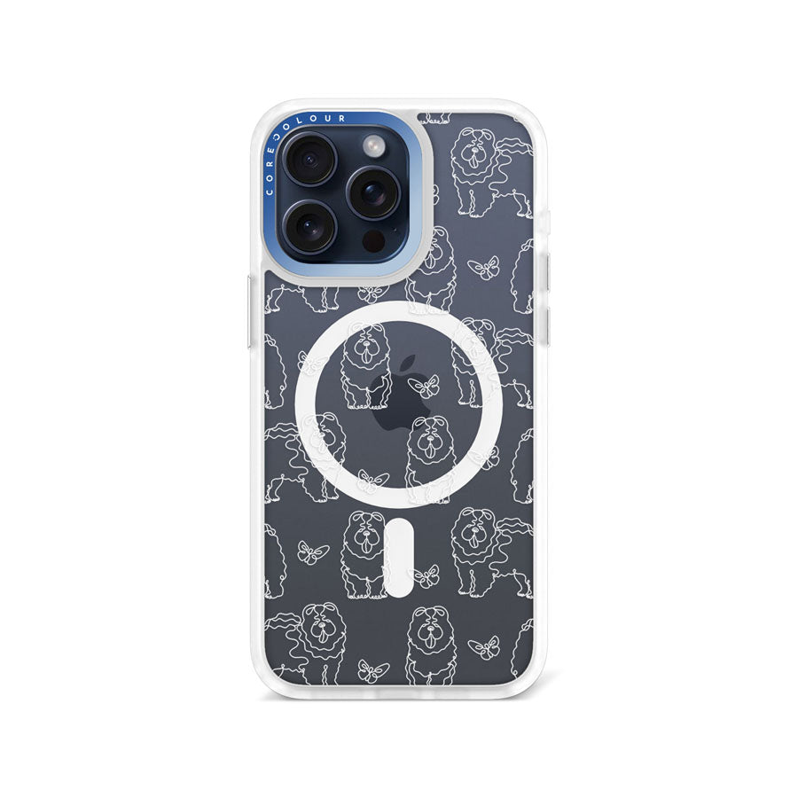 iPhone 15 Pro Max Chow Chow Minimal Line Phone Case Magsafe Compatible - CORECOLOUR AU