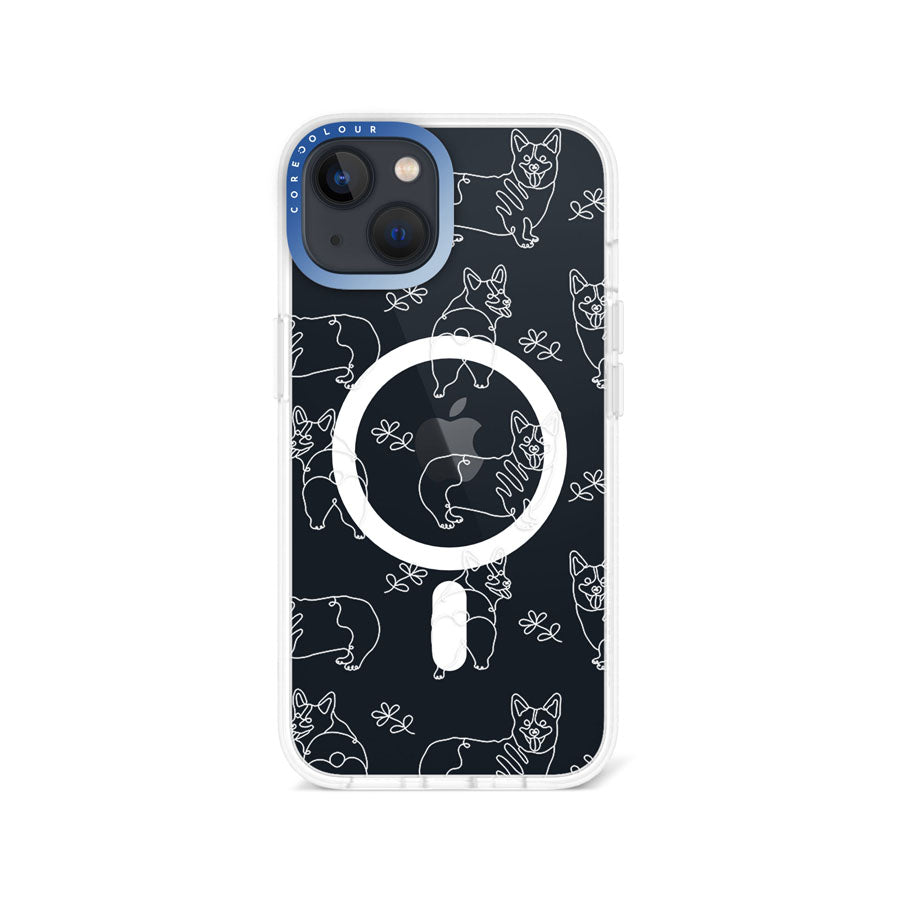 iPhone 13 Corgi Minimal Line Phone Case Magsafe Compatible - CORECOLOUR AU