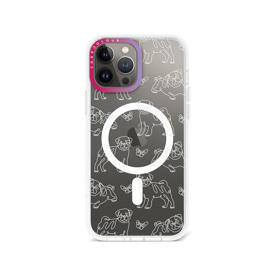 iPhone 13 Pro Max Pug Minimal Line Phone Case Magsafe Compatible - CORECOLOUR AU