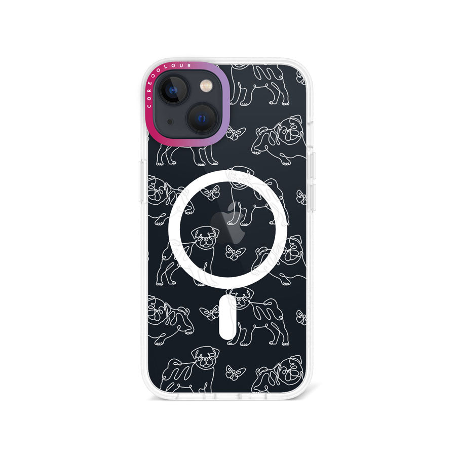 iPhone 14 Pug Minimal Line Phone Case Magsafe Compatible - CORECOLOUR AU