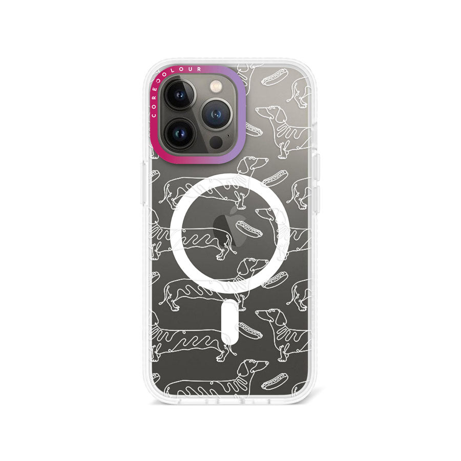 iPhone 13 Pro Sausage Dog Minimal Line Phone Case Magsafe Compatible - CORECOLOUR AU