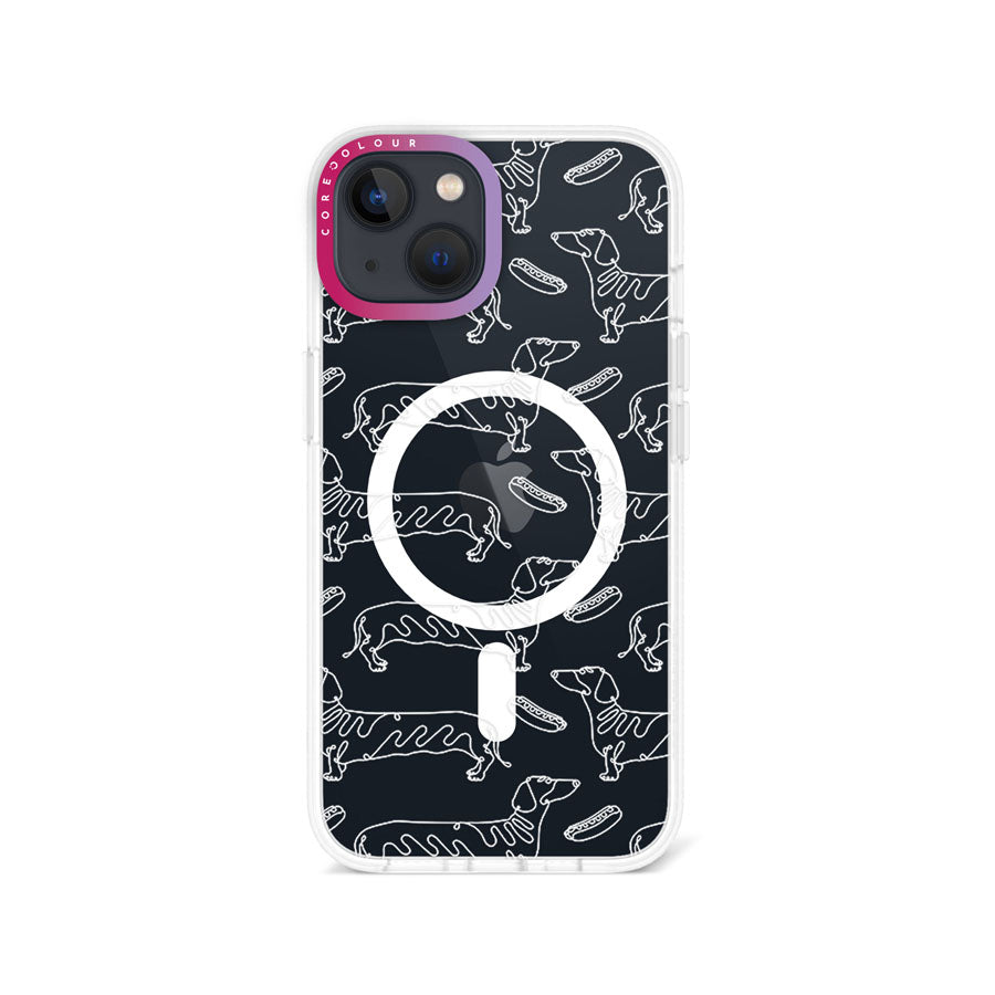 iPhone 13 Sausage Dog Minimal Line Phone Case Magsafe Compatible - CORECOLOUR AU