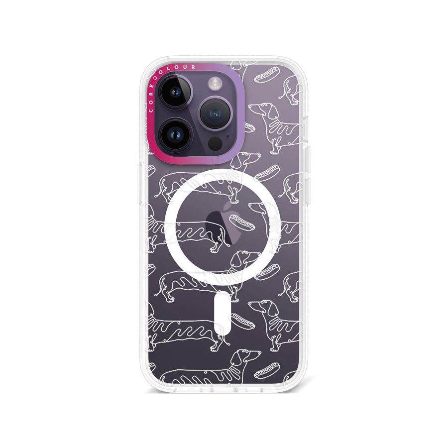 iPhone 14 Pro Sausage Dog Minimal Line Phone Case Magsafe Compatible - CORECOLOUR AU