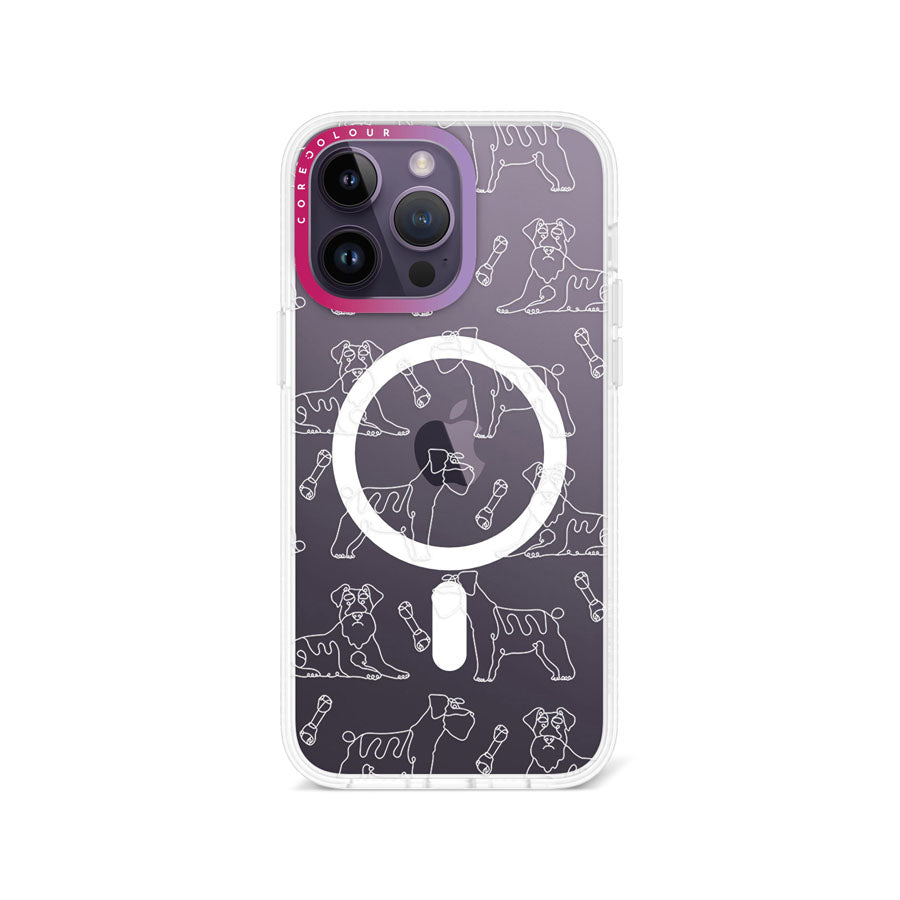 iPhone 14 Pro Max Schnauzer Minimal Line Phone Case MagSafe Compatible - CORECOLOUR AU