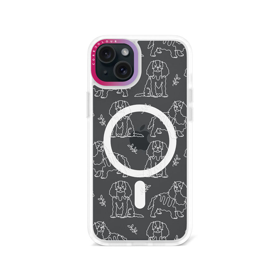 iPhone 15 Plus Cocker Spaniel Minimal Line Phone Case Magsafe Compatible - CORECOLOUR AU