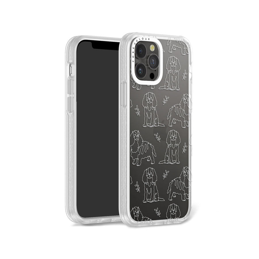 iPhone 12 Pro Cocker Spaniel Minimal Line Phone Case Magsafe Compatible - CORECOLOUR AU