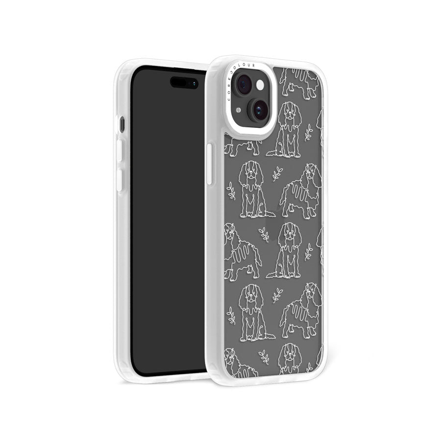 iPhone 15 Plus Cocker Spaniel Minimal Line Phone Case Magsafe Compatible - CORECOLOUR AU