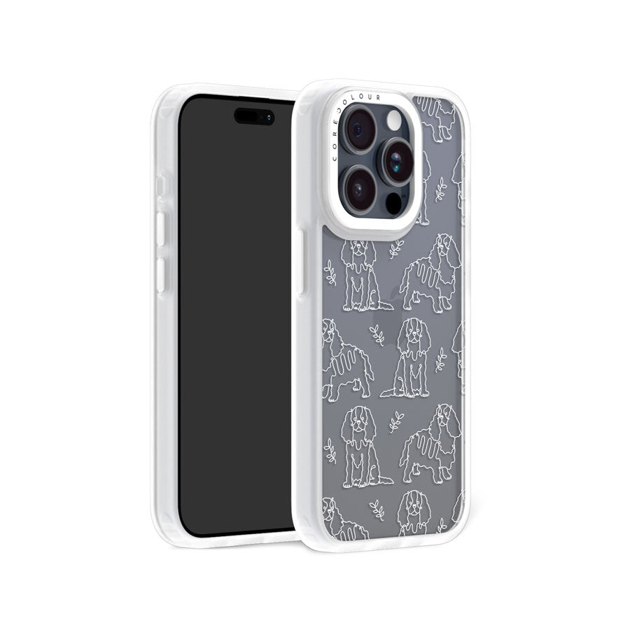 iPhone 15 Pro Cocker Spaniel Minimal Line Phone Case Magsafe Compatible - CORECOLOUR AU
