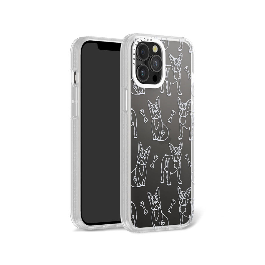 iPhone 12 Pro Max French Bulldog Minimal Line Phone Case Magsafe Compatible - CORECOLOUR AU