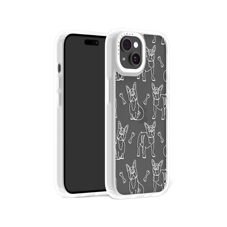 iPhone 15 French Bulldog Minimal Line Phone Case Magsafe Compatible - CORECOLOUR AU