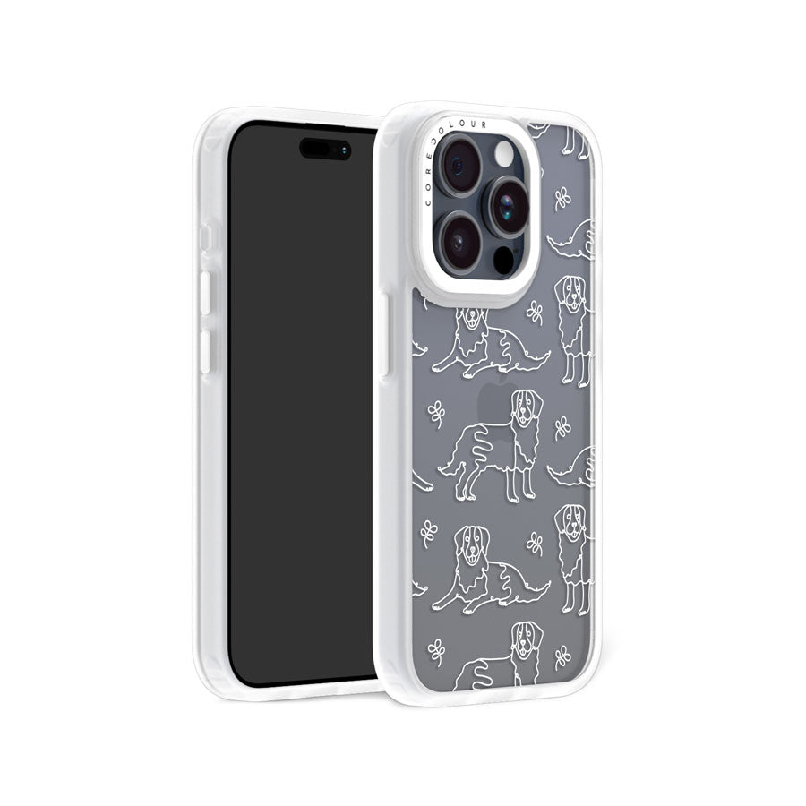 iPhone 15 Pro Golden Retriever Minimal Line Phone Case Magsafe Compatible - CORECOLOUR AU