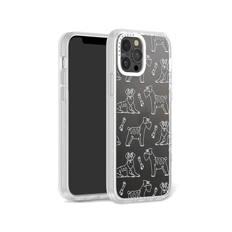 iPhone 12 Pro Schnauzer Minimal Line Phone Case MagSafe Compatible - CORECOLOUR AU
