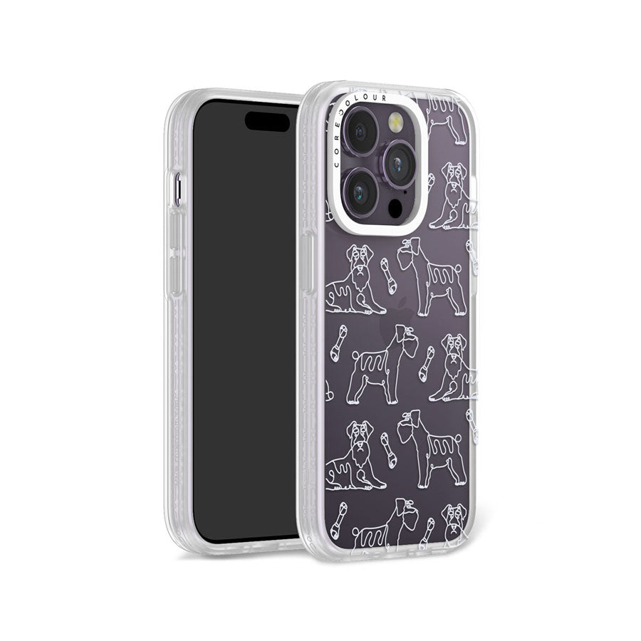 iPhone 14 Pro Schnauzer Minimal Line Phone Case MagSafe Compatible - CORECOLOUR AU