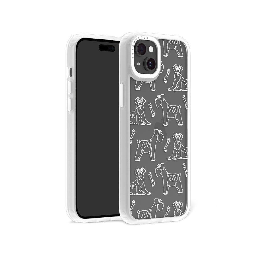 iPhone 15 Pro Max Schnauzer Minimal Line Phone Case MagSafe Compatible - CORECOLOUR AU