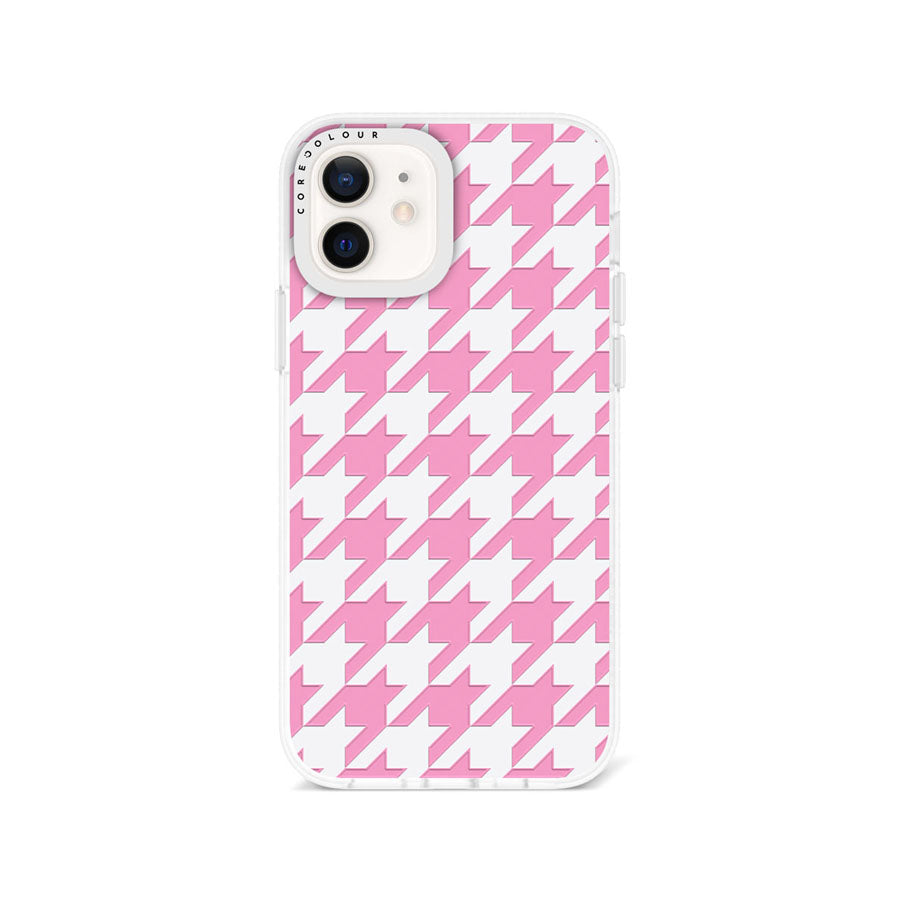 iPhone 12 Pink Houndstooth Phone Case Magsafe Compatible - CORECOLOUR AU