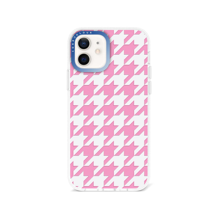 iPhone 12 Pink Houndstooth Phone Case Magsafe Compatible - CORECOLOUR AU