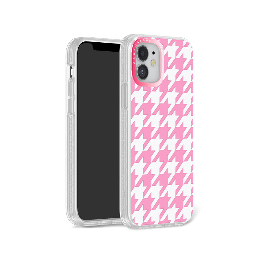 iPhone 12 Pink Houndstooth Phone Case Magsafe Compatible - CORECOLOUR AU