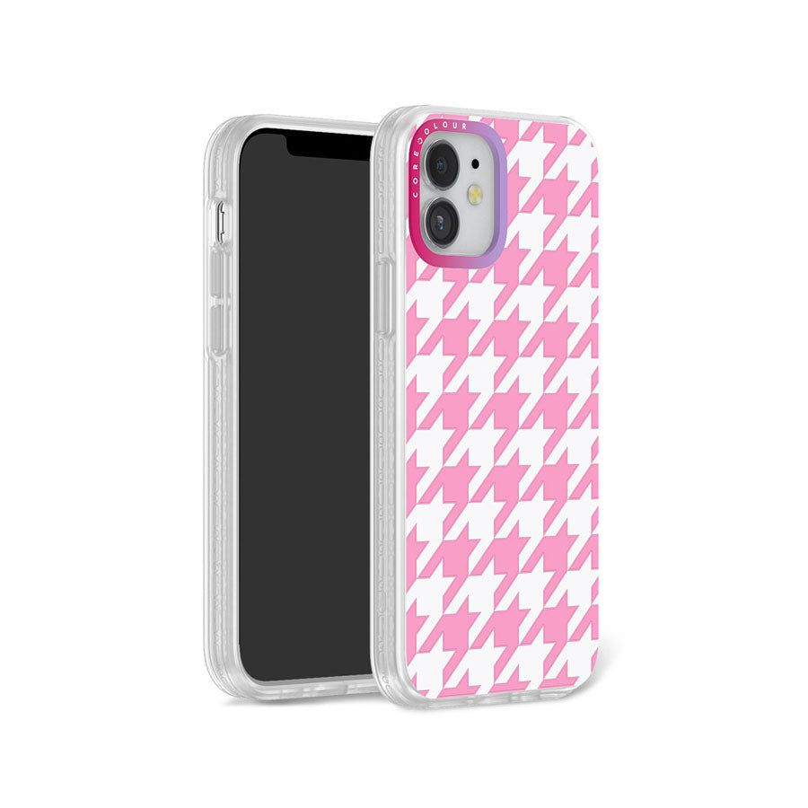 iPhone 12 Pink Houndstooth Phone Case Magsafe Compatible - CORECOLOUR AU