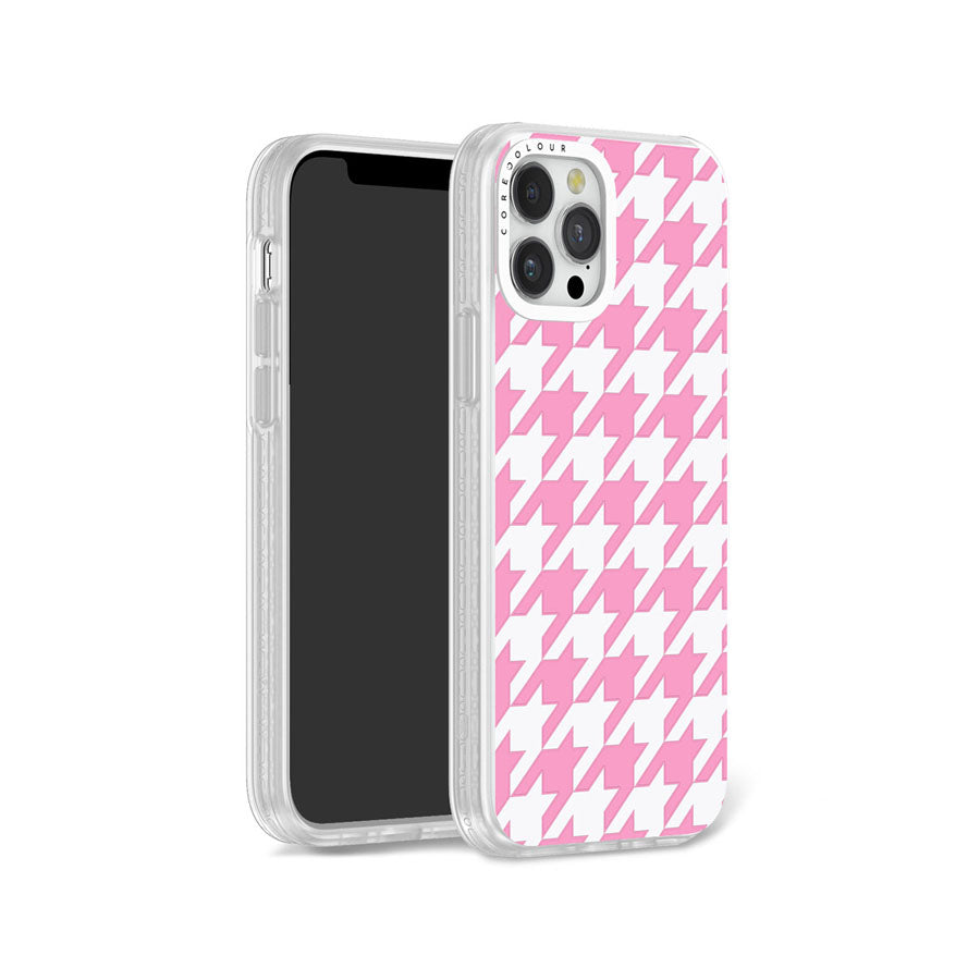 iPhone 12 Pro Pink Houndstooth Phone Case Magsafe Compatible - CORECOLOUR AU