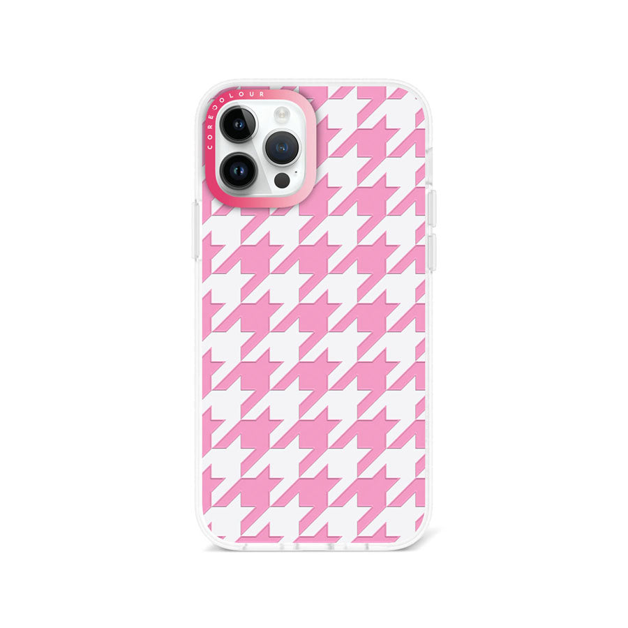 iPhone 12 Pro Pink Houndstooth Phone Case Magsafe Compatible - CORECOLOUR AU