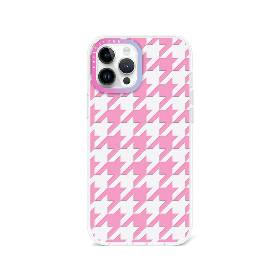 iPhone 12 Pro Max Pink Houndstooth Phone Case Magsafe Compatible - CORECOLOUR AU