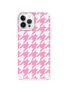 iPhone 12 Pro Pink Houndstooth Phone Case Magsafe Compatible - CORECOLOUR AU