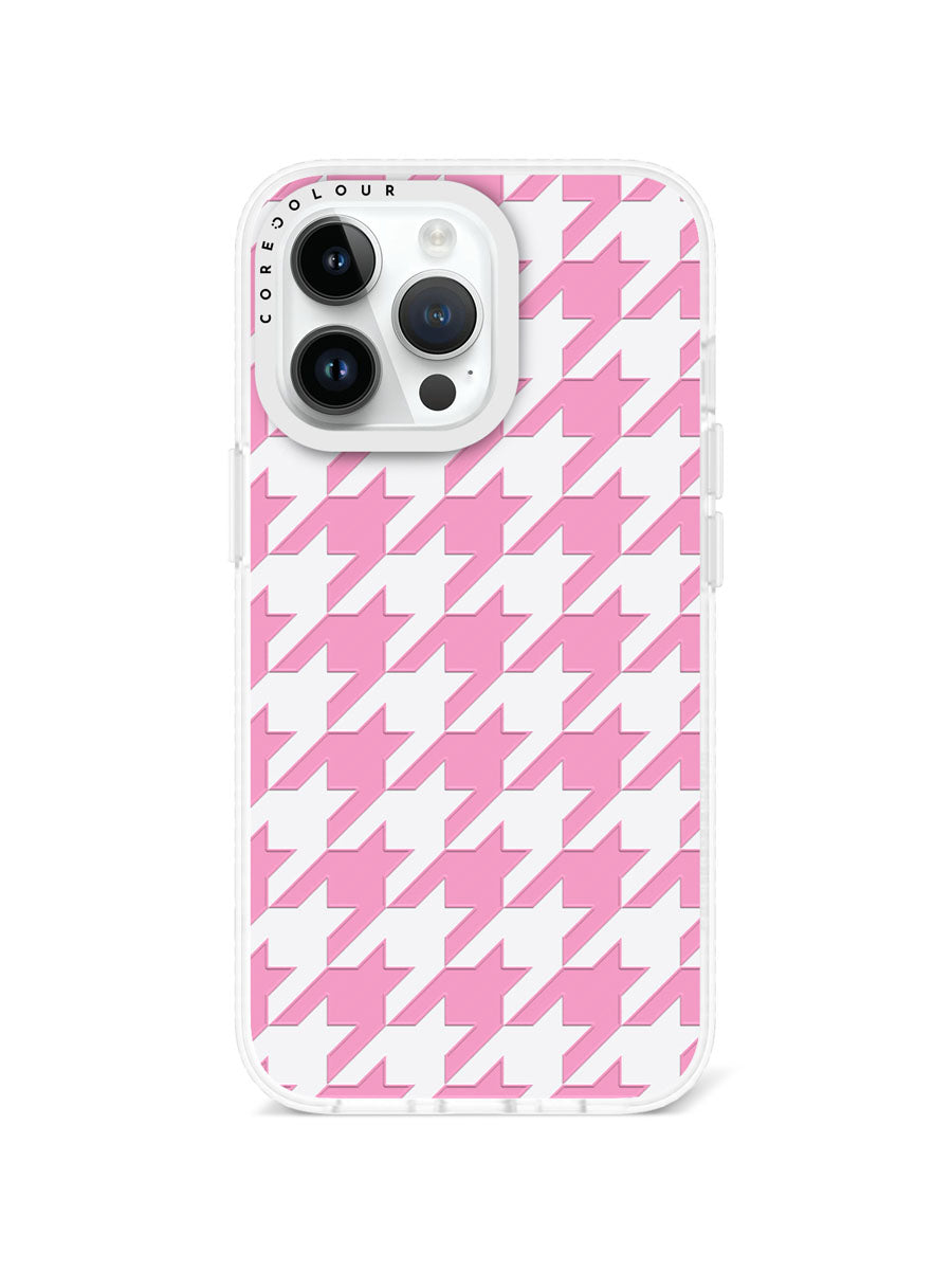 iPhone 13 Pro Pink Houndstooth Phone Case Magsafe Compatible - CORECOLOUR AU