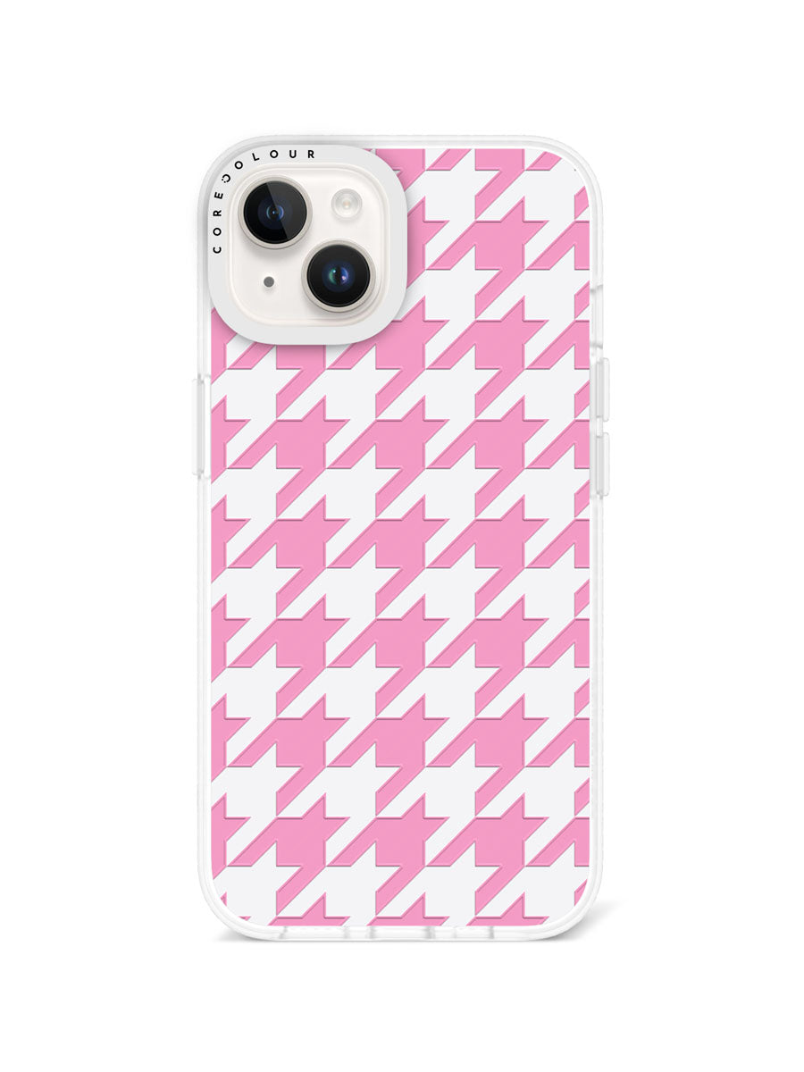 iPhone 13 Pink Houndstooth Phone Case Magsafe Compatible - CORECOLOUR AU