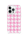 iPhone 14 Pro Pink Houndstooth Phone Case Magsafe Compatible - CORECOLOUR AU