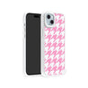 iPhone 15 Plus Pink Houndstooth Phone Case Magsafe Compatible - CORECOLOUR AU