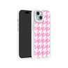 iPhone 15 Pink Houndstooth Phone Case Magsafe Compatible - CORECOLOUR AU