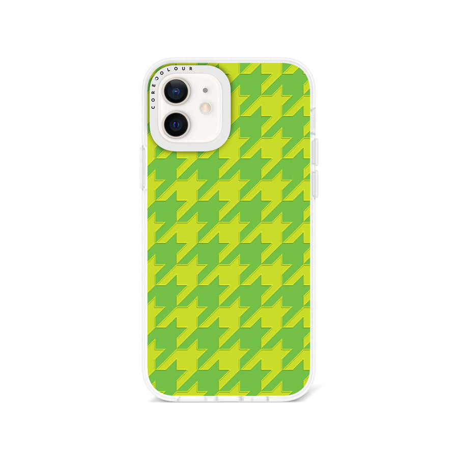 iPhone 12 Green Houndstooth Phone Case Magsafe Compatible - CORECOLOUR AU