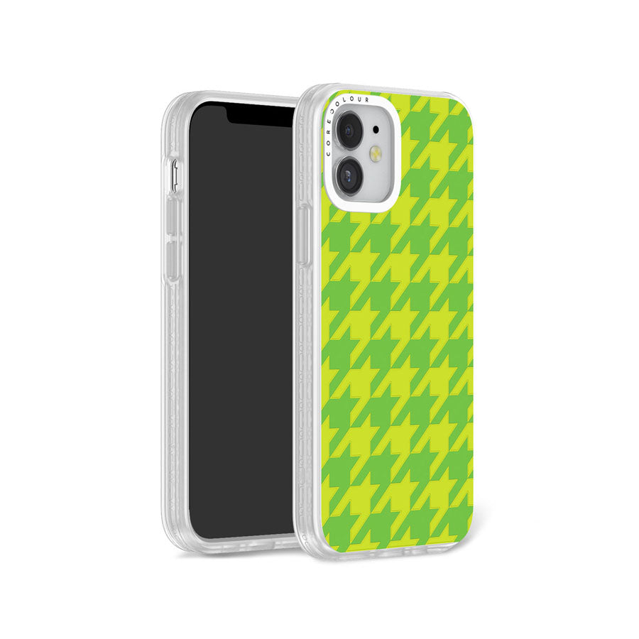 iPhone 12 Green Houndstooth Phone Case Magsafe Compatible - CORECOLOUR AU