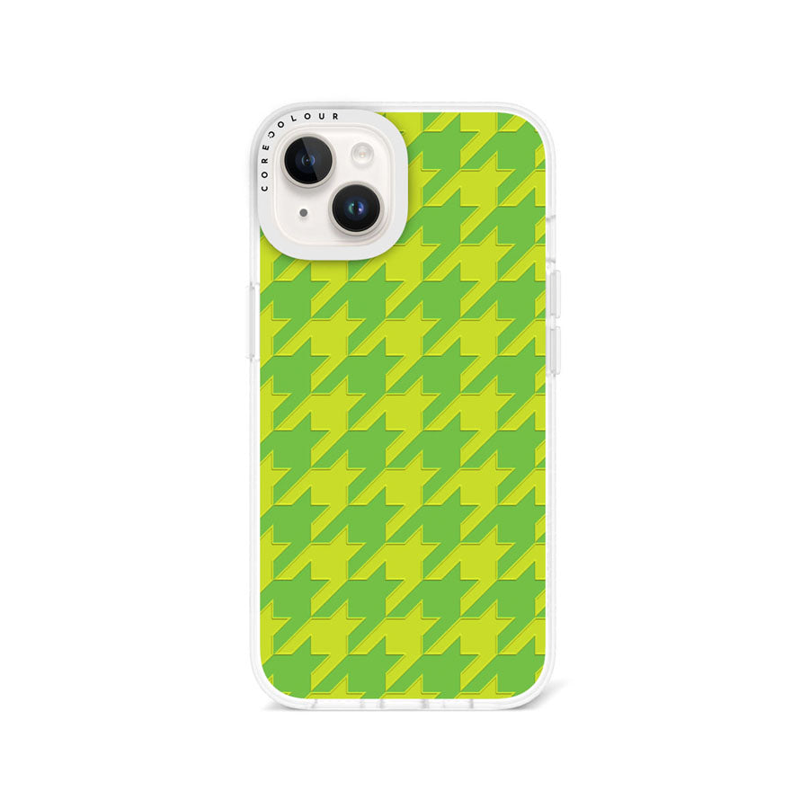 iPhone 13 Green Houndstooth Phone Case Magsafe Compatible - CORECOLOUR AU