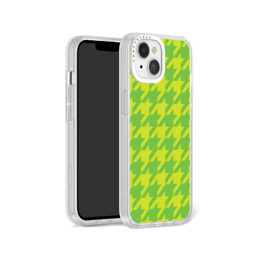 iPhone 13 Green Houndstooth Phone Case Magsafe Compatible - CORECOLOUR AU