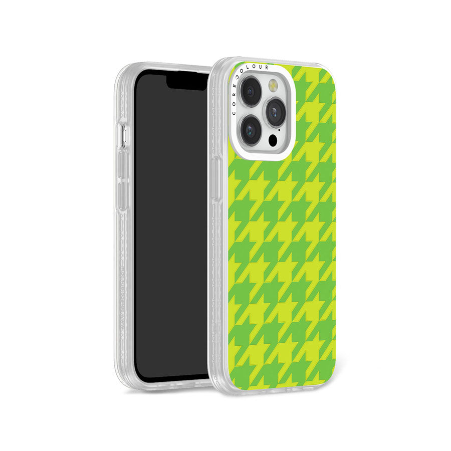 iPhone 13 Pro Green Houndstooth Phone Case Magsafe Compatible - CORECOLOUR AU