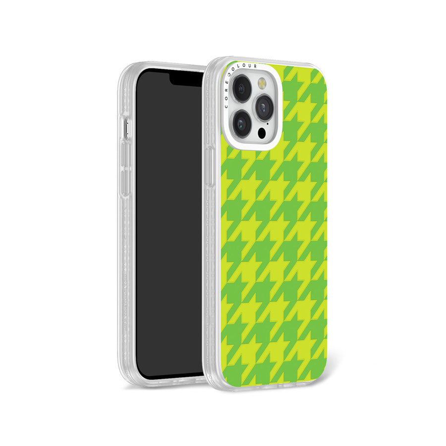 iPhone 13 Pro Max Green Houndstooth Phone Case Magsafe Compatible - CORECOLOUR AU