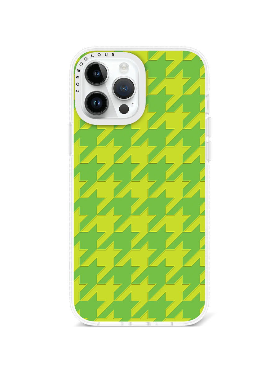 iPhone 13 Pro Max Green Houndstooth Phone Case Magsafe Compatible - CORECOLOUR AU