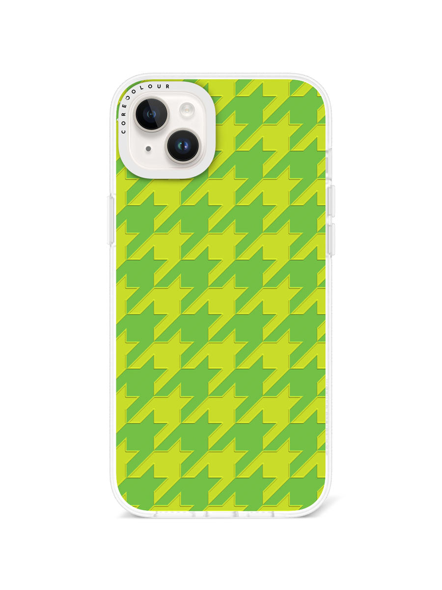 iPhone 14 Plus Green Houndstooth Phone Case Magsafe Compatible - CORECOLOUR AU