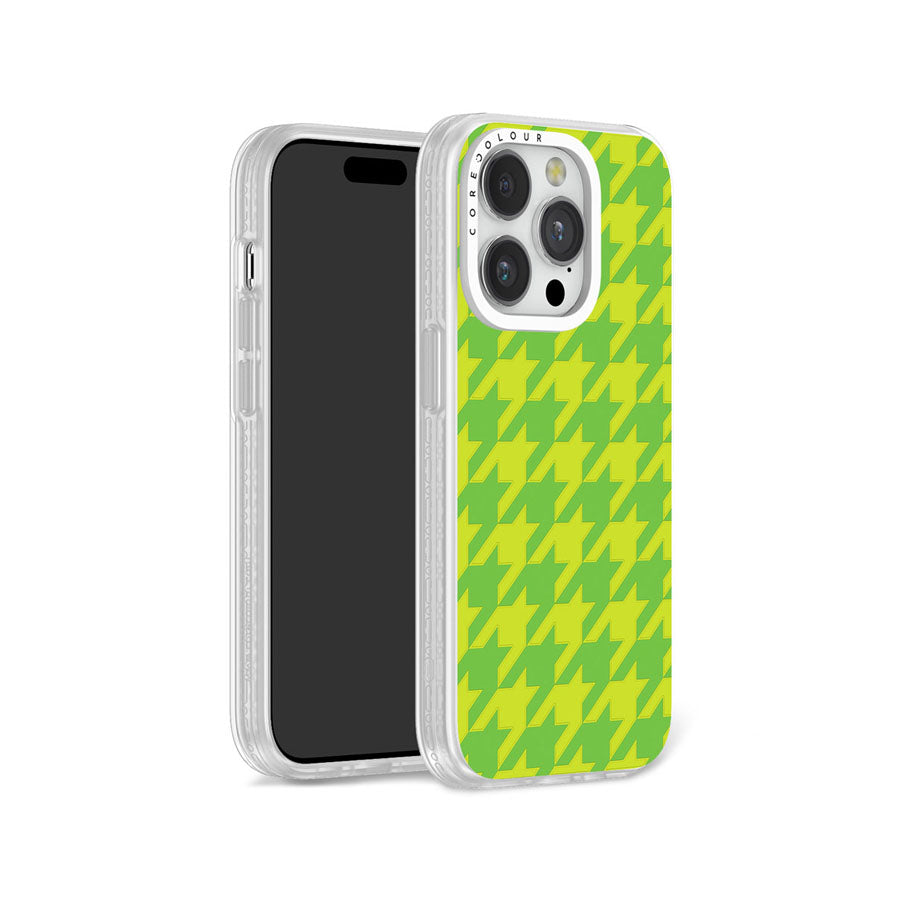 iPhone 14 Pro Green Houndstooth Phone Case Magsafe Compatible - CORECOLOUR AU