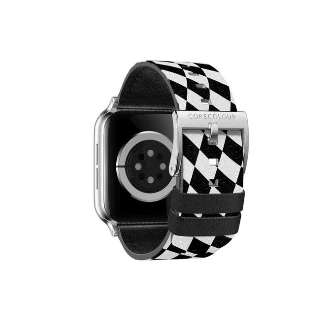 Apple Watch Strap Check Me Out – Genuine Leather – 38mm – 41mm - CORECOLOUR AU