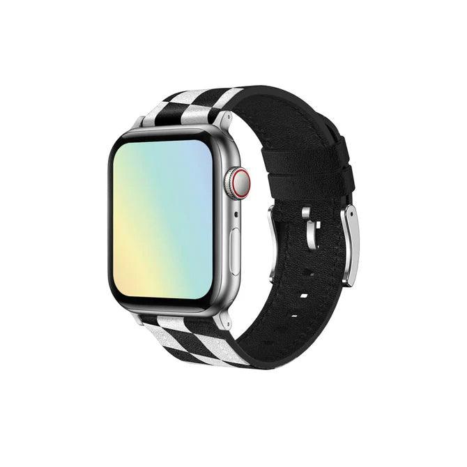 Apple Watch Strap Check Me Out – Genuine Leather – 38mm – 41mm - CORECOLOUR AU