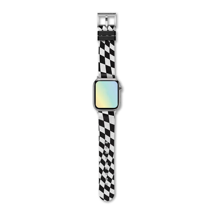Apple Watch Strap Check Me Out – Genuine Leather – 42mm – 45mm - CORECOLOUR AU