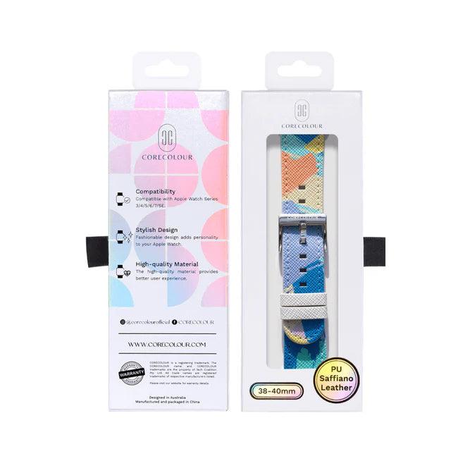 Apple Watch Strap Paint Party – PU Leather – 42mm – 45mm - CORECOLOUR AU