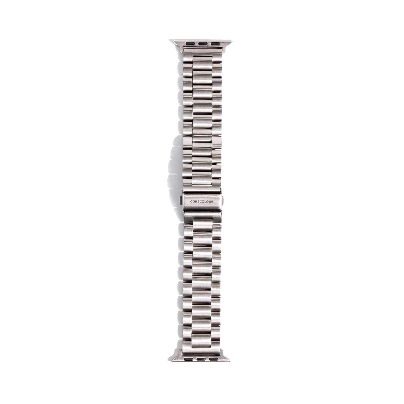 Apple Watch Strap Silver 3 Link – Stainless Steel – 38mm – 41mm - CORECOLOUR AU