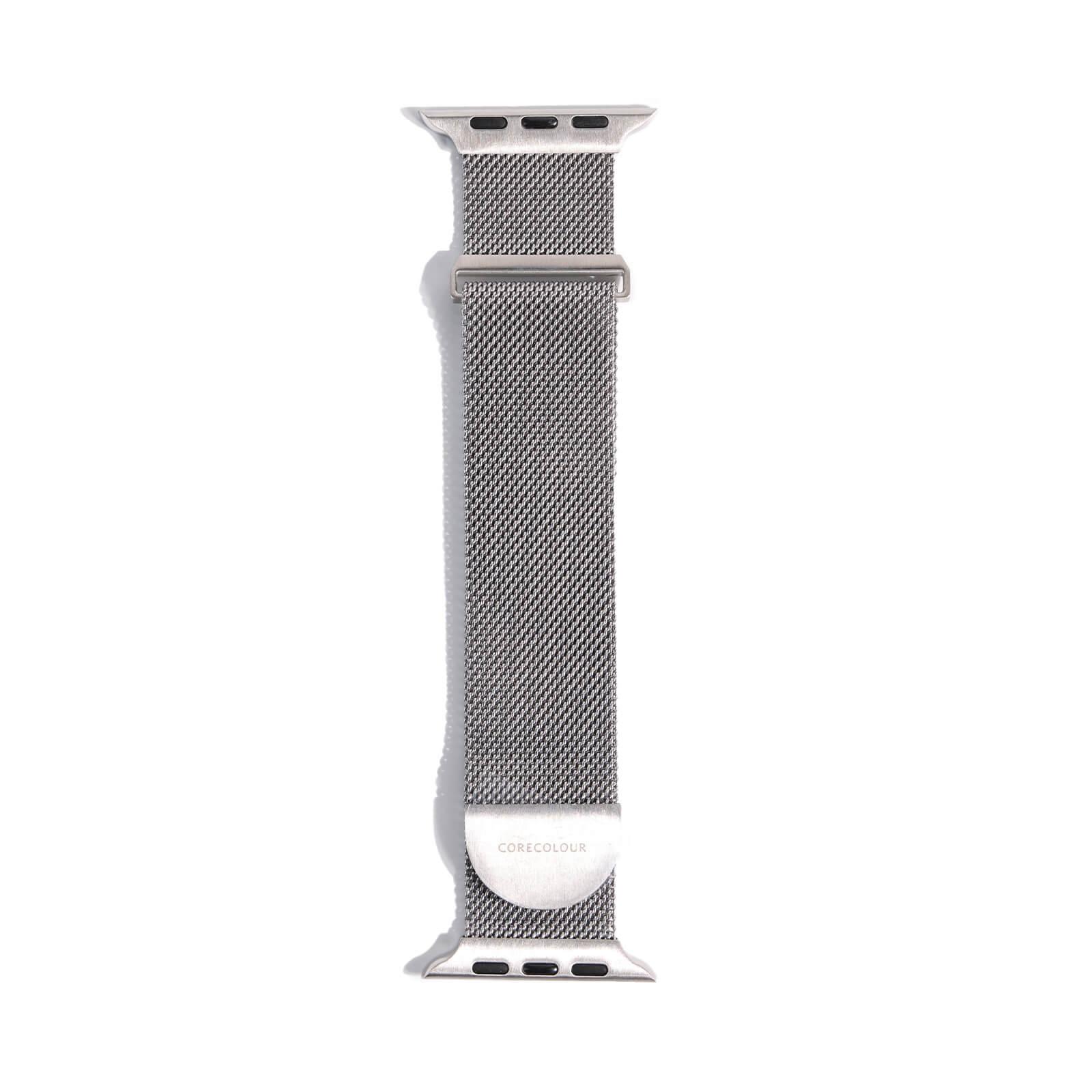 Apple Watch Strap Silver Metal Mesh – Stainless Steel – 38mm – 41mm - CORECOLOUR AU