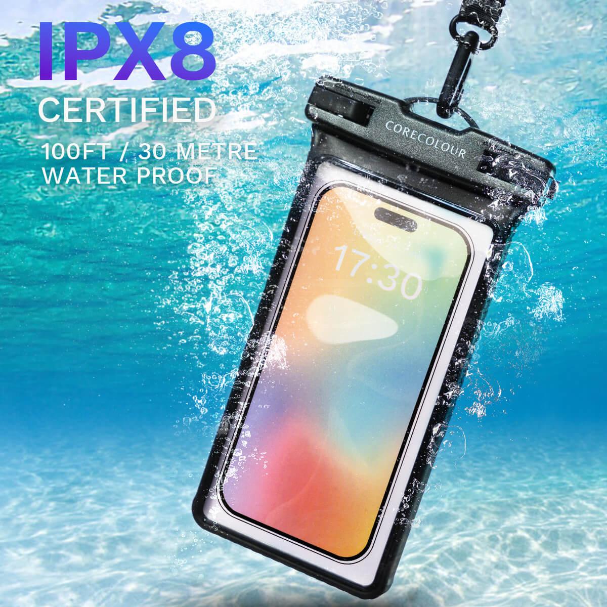 Blue IPX8 Certified Water Proof Bag with Lanyard - CORECOLOUR AU